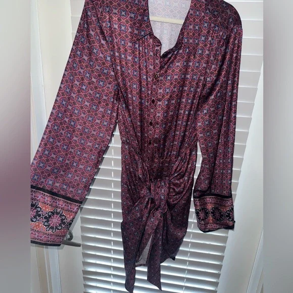 Free People Silky Rillo Shirtdress XL - Picture 3 of 9